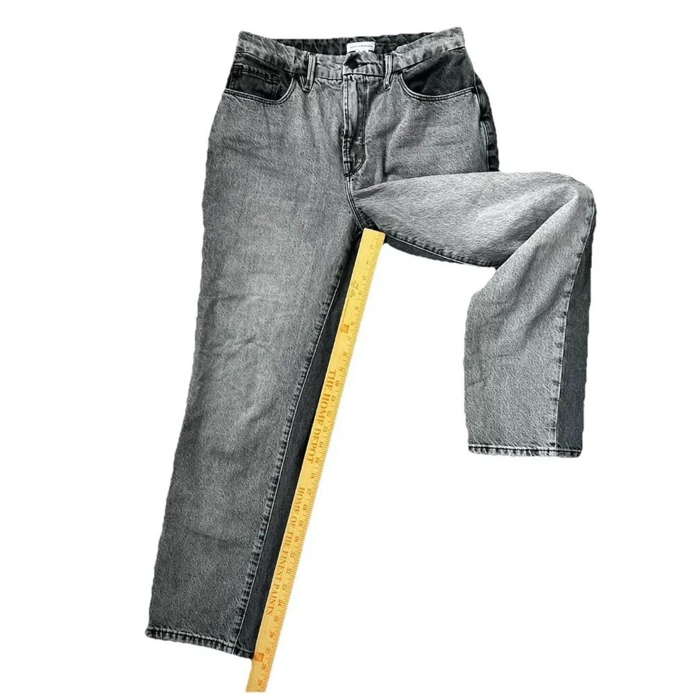Good American Good Vintage Two Tone Jeans Womens Size 6/28 Gray Black Stone Wash - Picture 9 of 11